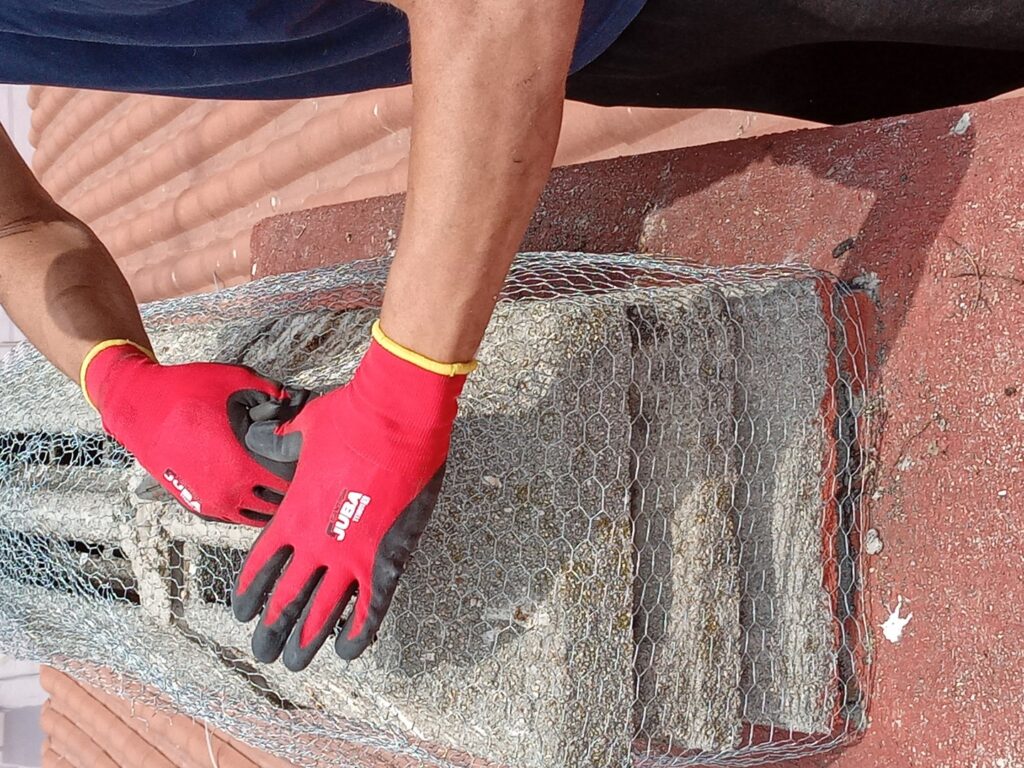 instalacion malla antipajaros